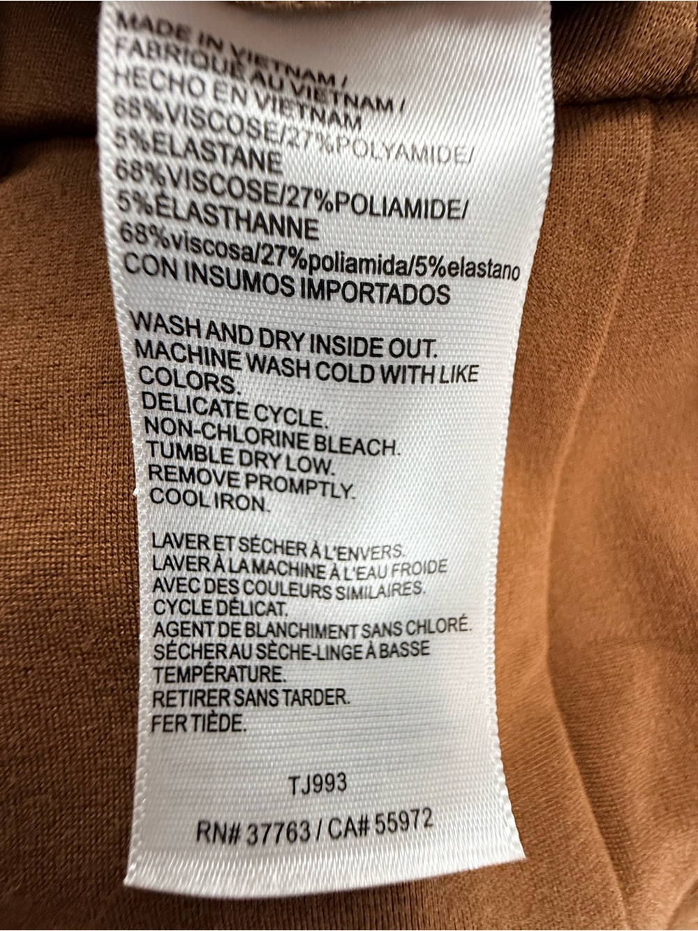 Rafaella Camel Brown Ponte Bootcut Dress Pants Stretch Large Workwear Career - Picture 7 of 7